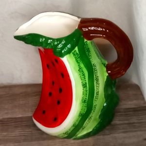 Watermelon‎ pitcher ceramic